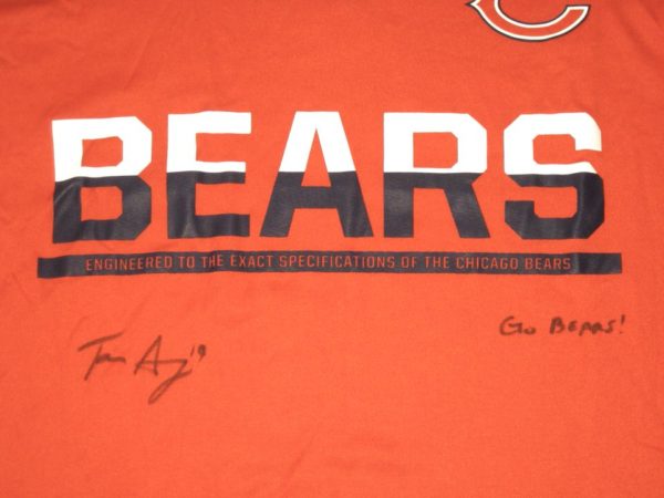 Tanner Gentry Player Issued & Signed Official Chicago Bears #19 Long Sleeve Nike Dri-Fit XL Shirt