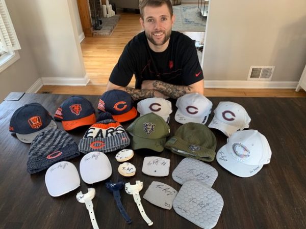 Tanner Gentry with Sideline Worn & Signed Official Chicago Bears #19 New Era 9FIFTY Snapback Adjustable Hat