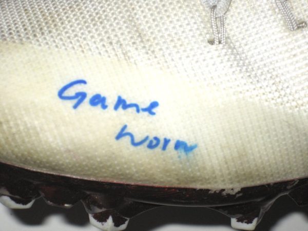 Deontae Skinner New York Giants Game Used & Signed White & Red Nike Vapor Cleats