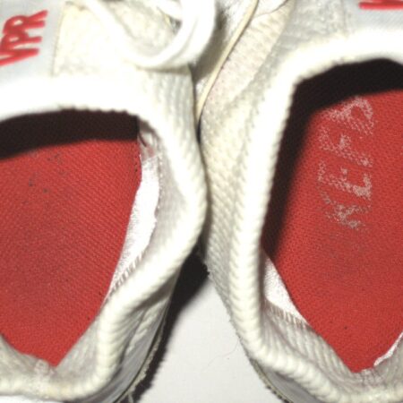 Deontae Skinner New York Giants Game Used & Signed White & Red Nike Vapor Cleats