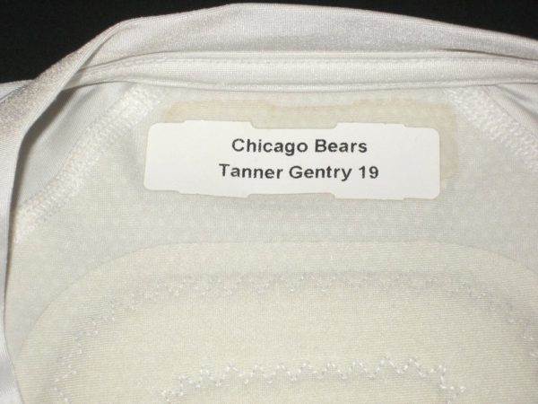 Tanner Gentry 2018 Chicago Bears #19 Game Worn & Signed White Padded Nike Pro XL Sleeveless