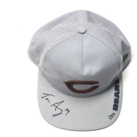 Tanner Gentry 2018 Training Camp Worn & Signed Official Gray Chicago Bears #19 New Era Hat