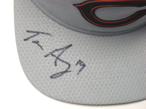 Tanner Gentry 2018 Training Camp Worn & Signed Official Gray Chicago Bears #19 New Era Hat