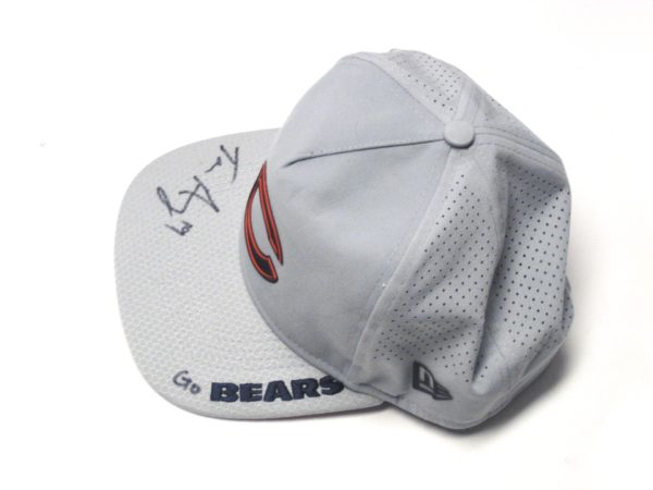 Tanner Gentry 2018 Training Camp Worn & Signed Official Gray Chicago Bears #19 New Era Hat