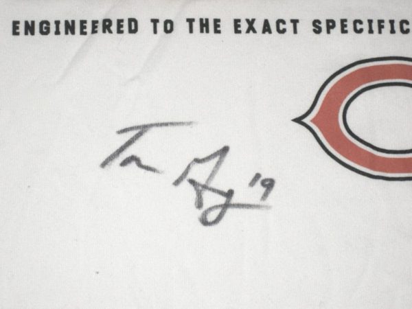 Tanner Gentry Practice Worn & Signed Official Chicago Bears #19 Long Sleeve Nike Dri-FIT XL Shirt