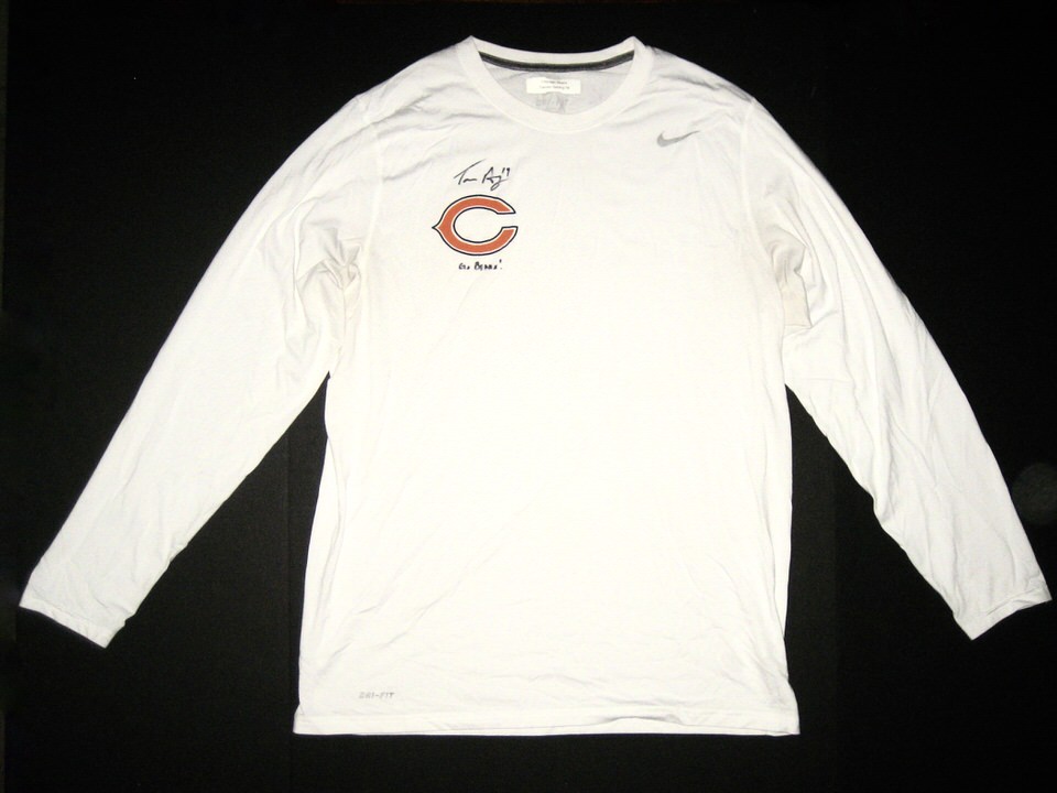 white dri fit long sleeve