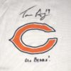 Tanner Gentry Practice Worn & Signed Official White Chicago Bears #19 Long Sleeve Nike Dri-FIT XL Shirt