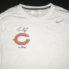 Tanner Gentry Practice Worn & Signed Official White Chicago Bears #19 Long Sleeve Nike Dri-FIT XL Shirt - Image 3