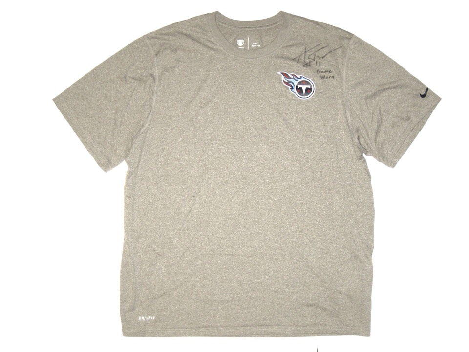 Alex Tanney Worn & Signed Official Gray Tennessee Nike Dri-Fit Shirt - Big Dawg Possessions