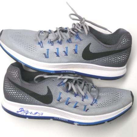 Deontae Skinner New York Giants Training Worn & Signed Nike Air Zoom Pegasus 33 Shoes