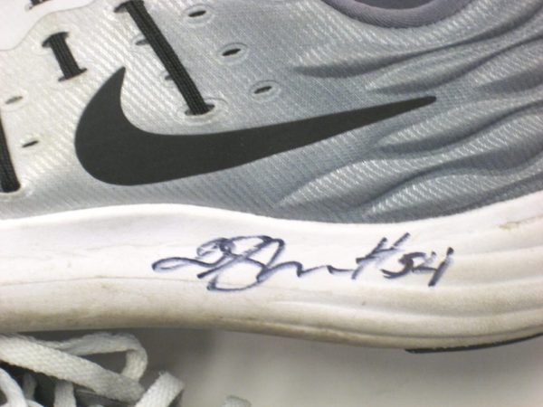 Deontae Skinner New York Giants Training Worn & Signed Nike Lunarstelos Shoes