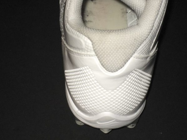 Orleans Darkwa New York Giants Game Worn White & Black Left Nike Alpha Pro Cleat - Image 6