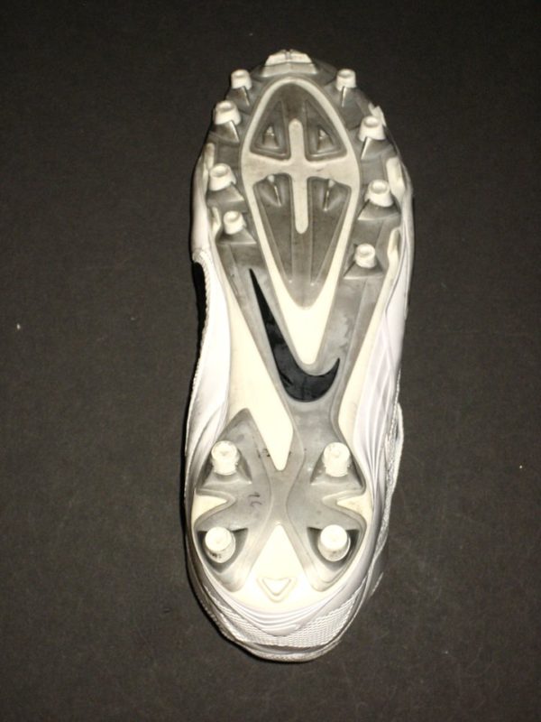 Orleans Darkwa New York Giants Game Worn White & Black Left Nike Alpha Pro Cleat - Image 7