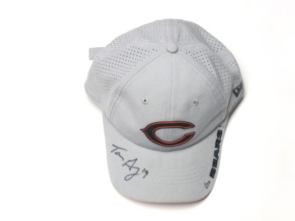 Tanner Gentry 2018 Training Camp Worn & Signed Official Gray Chicago Bears #19 New Era 9TWENTY Adjustable Hat