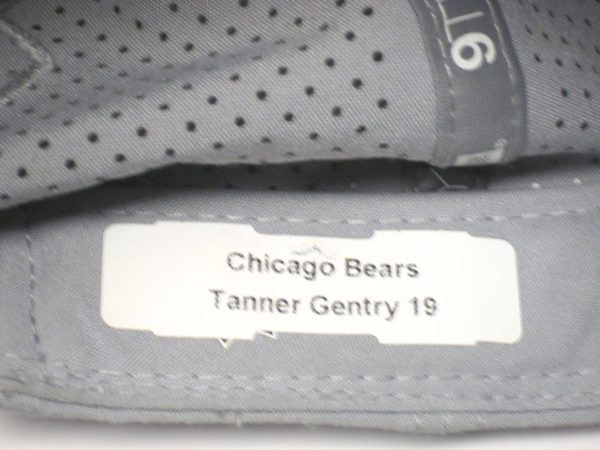 Tanner Gentry 2018 Training Camp Worn & Signed Official Gray Chicago Bears #19 New Era 9TWENTY Adjustable Hat