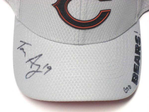 Tanner Gentry Player Issued & Signed Official Gray Chicago Bears 2018 NFL Training Camp New Era 39THIRTY Flex Hat