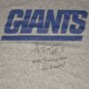 Alex Tanney 2019 Training Worn & Signed Official Gray New York Giants #3 Nike Dri-Fit XL Shirt