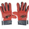 Max Moroff 2019 Columbus Clippers Game Used & Signed Red, Blue & Gray Lizard Skins Batting Gloves
