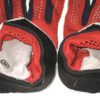Max Moroff 2019 Columbus Clippers Game Used & Signed Red, Blue & Gray Lizard Skins Batting Gloves