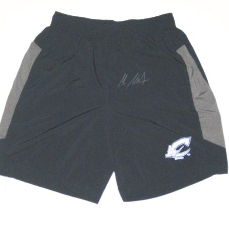 Max Moroff Practice Worn & Signed Official Blue & Gray Columbus Clippers Augusta Large Shorts