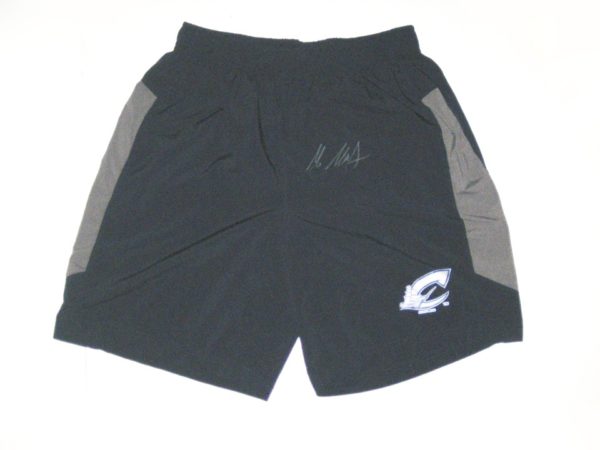 Max Moroff Practice Worn & Signed Official Blue & Gray Columbus Clippers Augusta Large Shorts