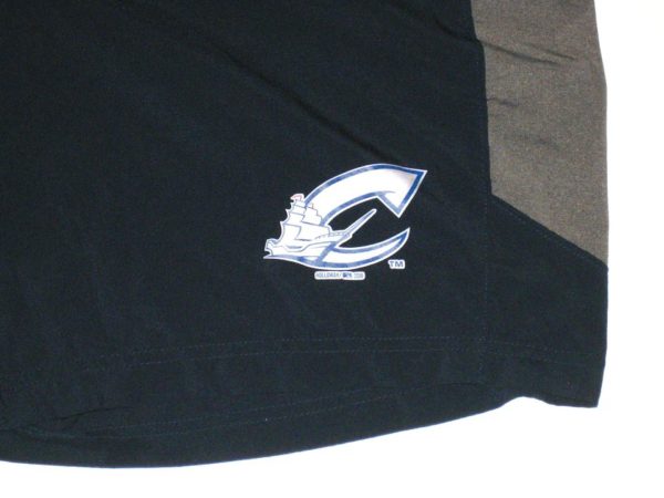 Max Moroff Practice Worn & Signed Official Blue & Gray Columbus Clippers Augusta Large Shorts