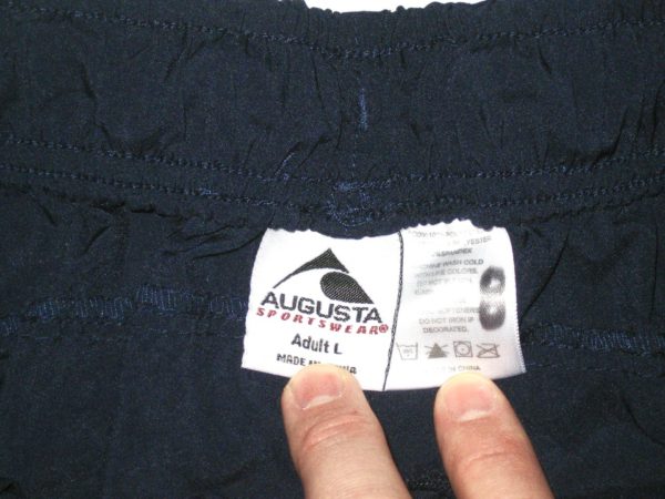 Max Moroff Practice Worn & Signed Official Blue & Gray Columbus Clippers Augusta Large Shorts - Image 6