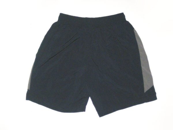 Max Moroff Practice Worn & Signed Official Blue & Gray Columbus Clippers Augusta Large Shorts - Image 7