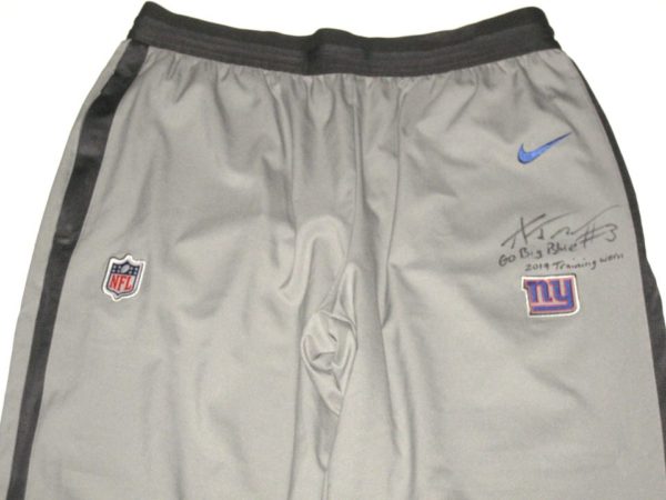 Alex Tanney 2019 Training Worn & Signed Official New York Giants #3 On-Field Nike Dri-Fit XL Sweatpants