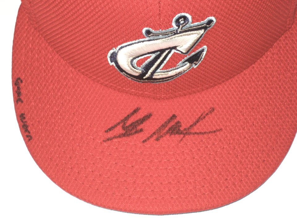 Max Moroff Game Worn & Signed Official Black Columbus Clippers New Era  59FIFTY Fitted Hat - Big Dawg Possessions