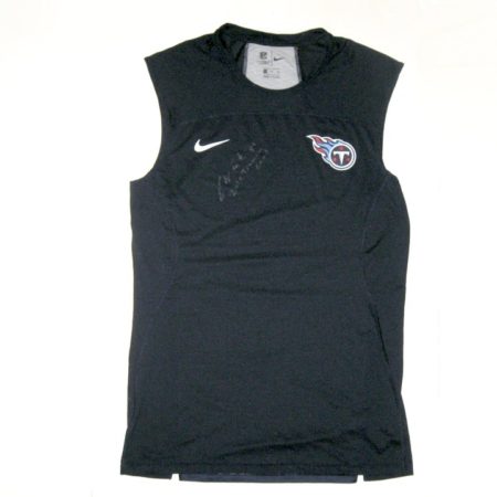 Cole Wick 2019 Training Camp Worn & Signed Official Tennessee Titans On-Field Nike Dri-Fit 3XL Sleeveless