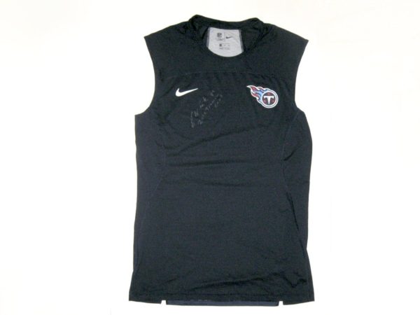 Cole Wick 2019 Training Camp Worn & Signed Official Tennessee Titans On-Field Nike Dri-Fit 3XL Sleeveless