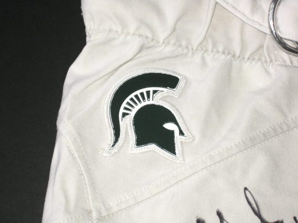 Gerald Owens Game Used & Signed Official White Michigan State Spartans Nike Pants