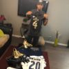 Kyron Brown with Akron Zips Game Worn & Signed Blue Adidas Techfit Compression Shirt