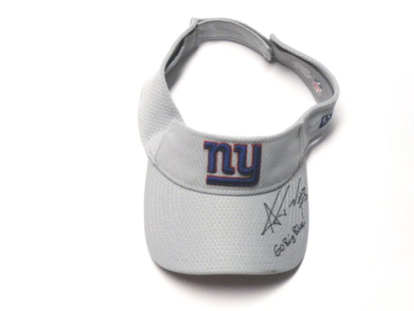 Alex Tanney 2018 Training Camp Worn & Signed Official Gray New York Giants New Era Visor