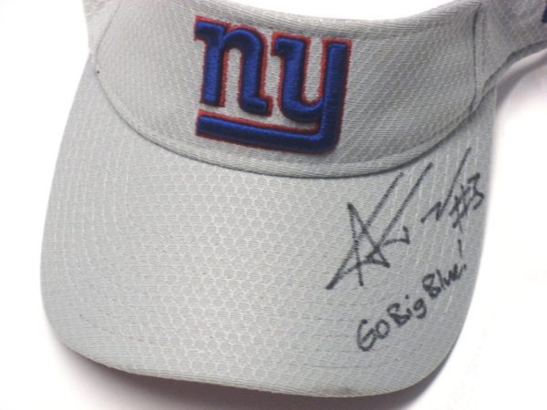 Alex Tanney 2018 Training Camp Worn & Signed Official Gray New York Giants New Era Visor