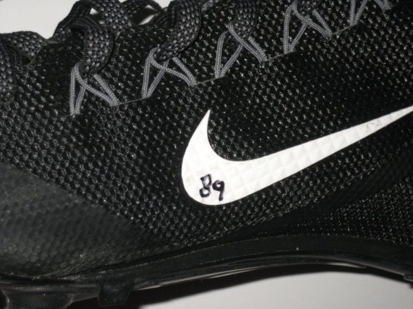 Cole Wick Detroit Lions Rookie Game Worn & Signed Black & White Nike Alpha Cleats