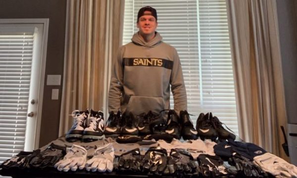 Cole Wick Detroit Lions Rookie Game Worn & Signed Black & White Nike Strike Pro Cleats - Image 11