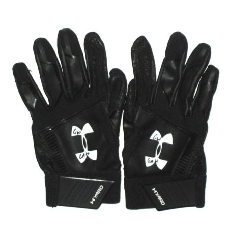 Gabe Holt Texas Tech Red Raiders Game Worn & Signed Black & White Under Armour Yard Gloves