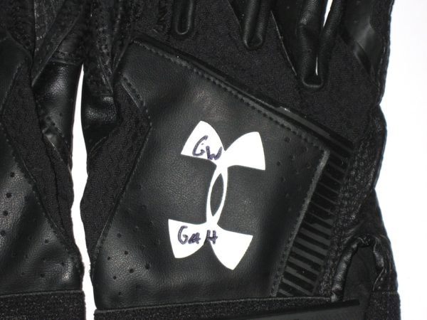 Gabe Holt Texas Tech Red Raiders Game Worn & Signed Black & White Under Armour Yard Gloves