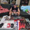 Gabe Holt with Texas Tech Red Raiders Game Worn & Signed Black & Silver Under Armour Yard Gloves