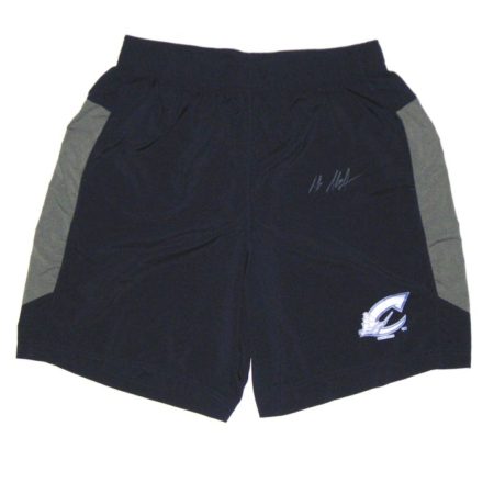 Max Moroff Practice Worn & Signed Official Blue & Gray Columbus Clippers Augusta Large Shorts