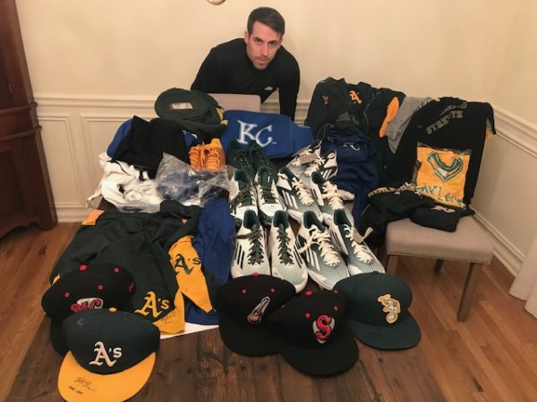 Billy Burns Game Worn & Signed Official Oakland Athletics #1 Nike Pro Fitted Dri-Fit Large Shirt - Image 11