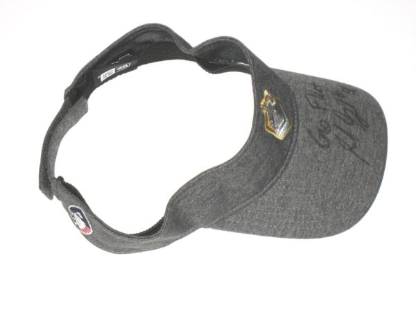 Frank Ginda Team Issued & Signed Official Gray & Yellow San Diego Fleet New Era Visor - Image 3