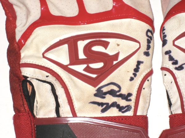 Andrew Moritz 2019 Florida Fire Frogs Game Worn & Signed Louisville Slugger Prime Batting Gloves