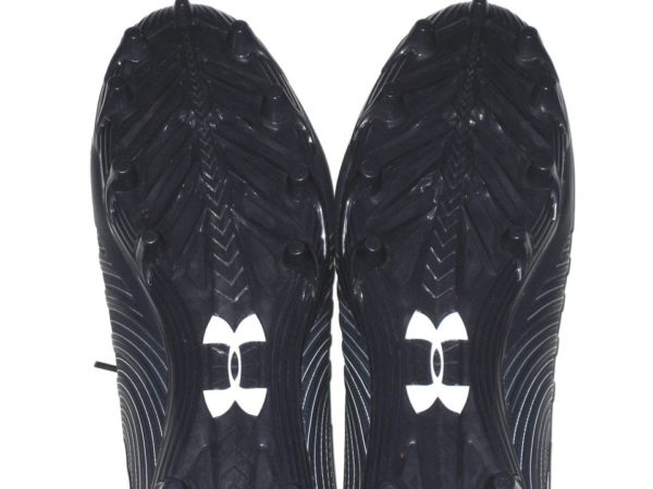 Dieter Eiselen Virtual 2020 NFL Pro Day Worn & Signed Blue, White & Silver Under Armour Nitro Cleats