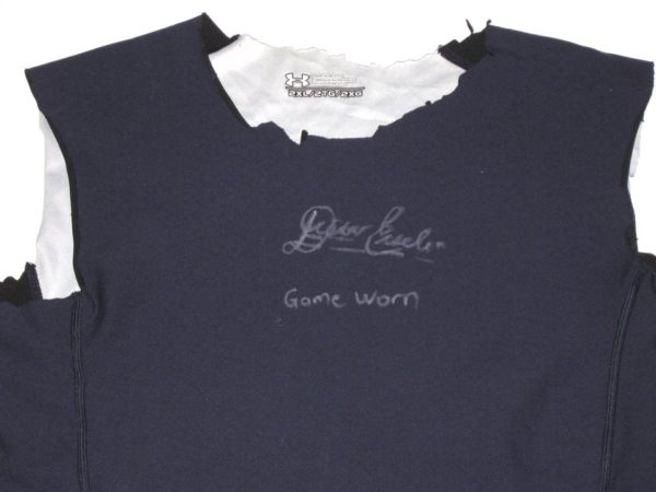 Dieter Eiselen Yale Bulldogs Game Worn & Signed Blue Under Armour 2XL Shirt