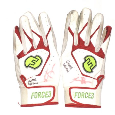 Logan Brown Florida Fire Frogs Game Worn & Signed Nike Force3 Batting Gloves