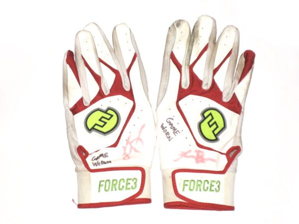 Logan Brown Florida Fire Frogs Game Worn & Signed Nike Force3 Batting Gloves