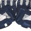 Max Moroff 2019 Cleveland Indians Game Worn & Signed Blue & White Franklin Batting Gloves